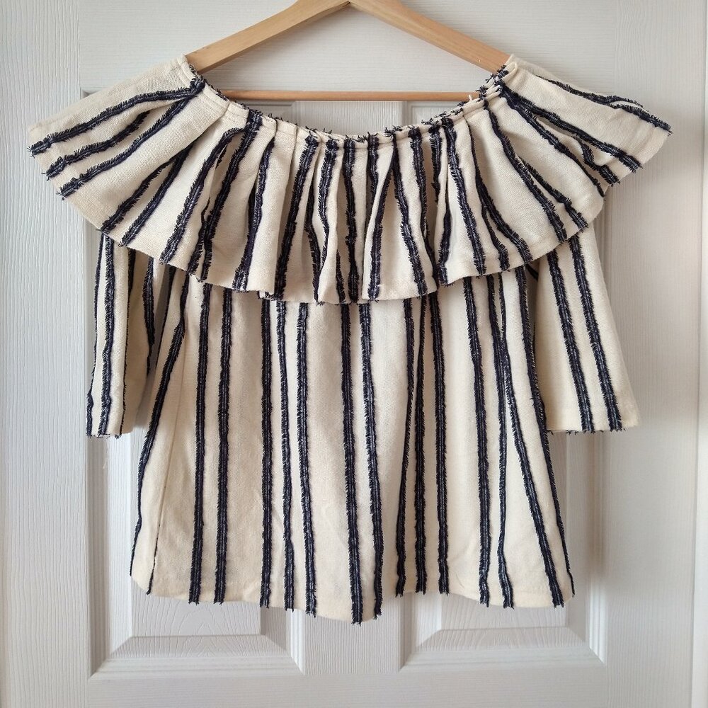 Banana Republic Ruffle Off Shoulder Knit top